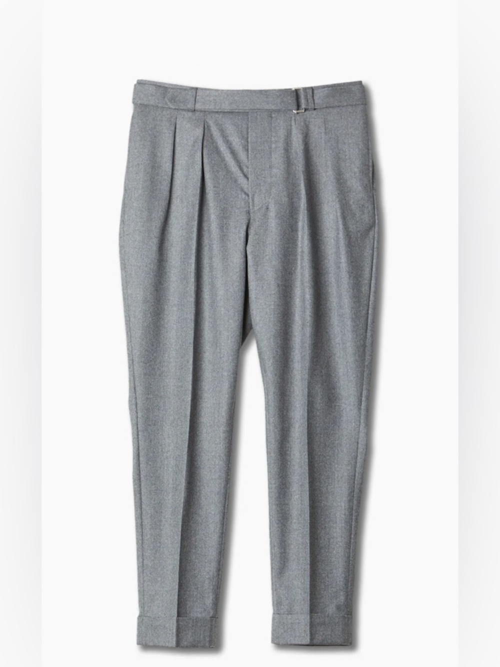 OFFICINE GENERALE PIERRE PANTS ITALIAN WORSTED WOOL MID GREY 48